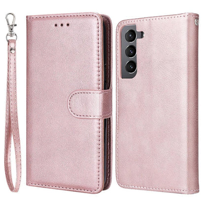 Compatible with Samsung S22 Magnetic 2-in-1 Phone Case Wallet Pink Pink Gold