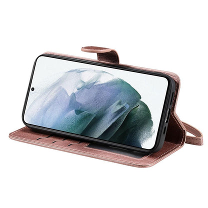 Compatible with Samsung S22 Magnetic 2-in-1 Phone Case Wallet Pink Pink Gold
