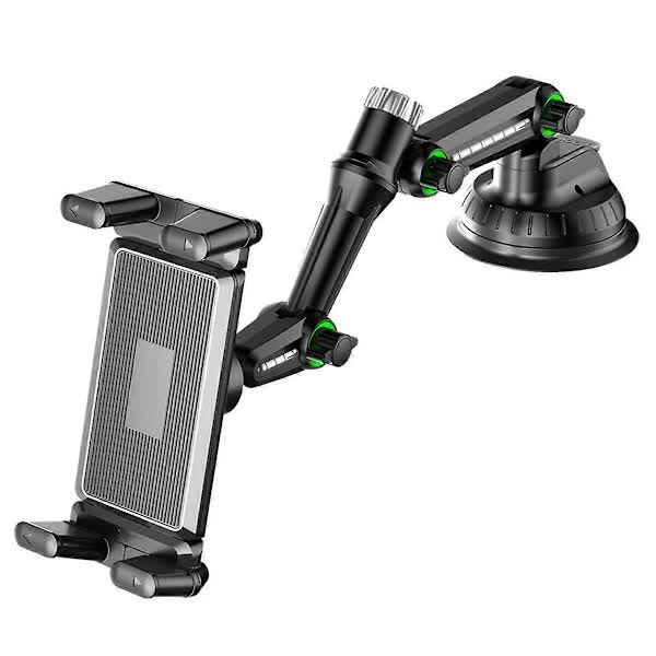 Tablet Holder for iPad Pro Air 4-13 inch Compatible with Car SUV Truck Long Arm Suction Cup Mount Windshield Window Black