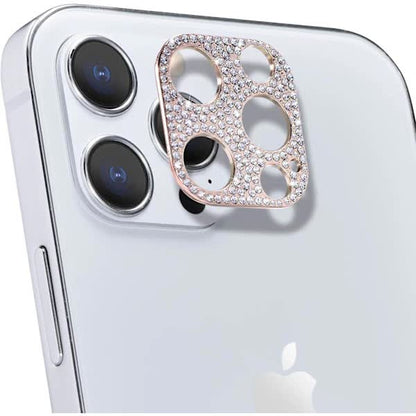 Diamond Camera Lens Cover Compatible with iPhone 12 Pro Max Protective Sticker Rose Gold