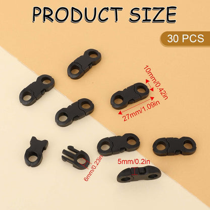 25 Pcs Paracord Necklace Clasps 6mm Hole Breakaway Side Release Plastic Buckle Paracord Accessories Easy Open Necklace Clasp Paracord Buckles for Bracelet Anklet Clasp Braided Necklace Cameras