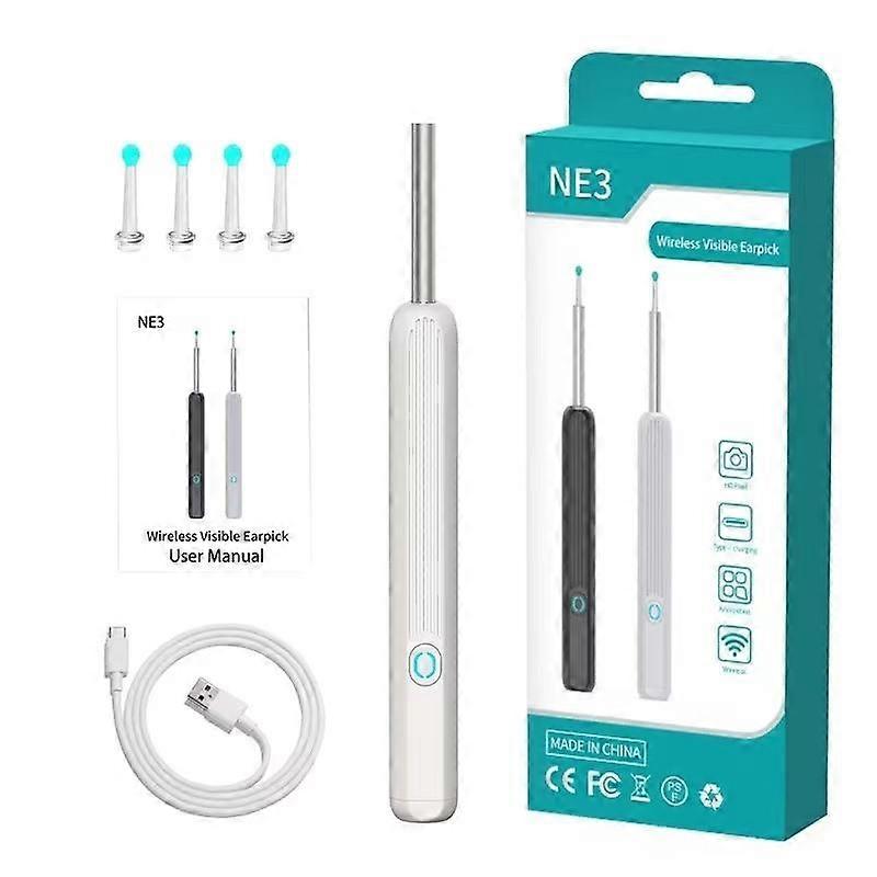 Wireless Smart Visual Ear Cleaner Usb WiFi Otoscope TW1 Ear Wax Removal Tool Set with Camera Ear Endoscope HD 1080P for iPhone iPad Android [db]