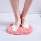 Non-slip Silicone Massage Mat, Shower Back Scrubber, Massage Mat with Non-slip Suction Cups, Exfoliating Bath Mat Blue
