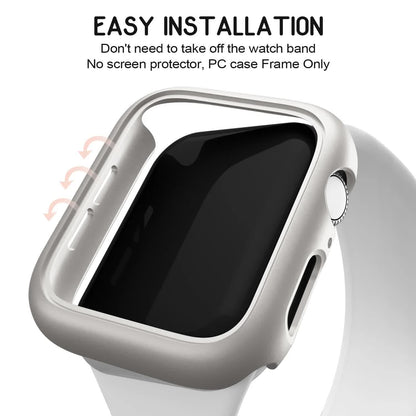 Hard PC Case for Compatible with Apple Watch 45mm 41mm 38mm 42mm 40mm 44mm iWatch SE Series 9 8 7 6 5 4 3 2 1 Matte Bumper Frame 3pcs