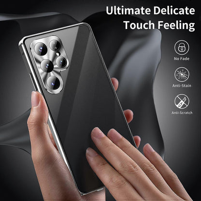 Compatible with Samsung Galaxy S25 Ultra Case Anti-Spy Dual-Sided Tempered Glass Magnetic Phone Case by WELLNGS Black