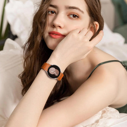 Compatible with Samsung Galaxy Watch 6 5 Pro 4 Classic Magnetic Braided Bracelet 40mm 44mm 45mm 47mm 43mm No Gap Milk Tea Color