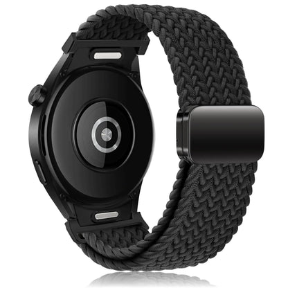 Braided Magnetic Strap for Compatible with Samsung Galaxy Watch 6 5 4 Classic Pro 40mm 44mm 45mm 47mm 43mm Galaxy Watch Band Black