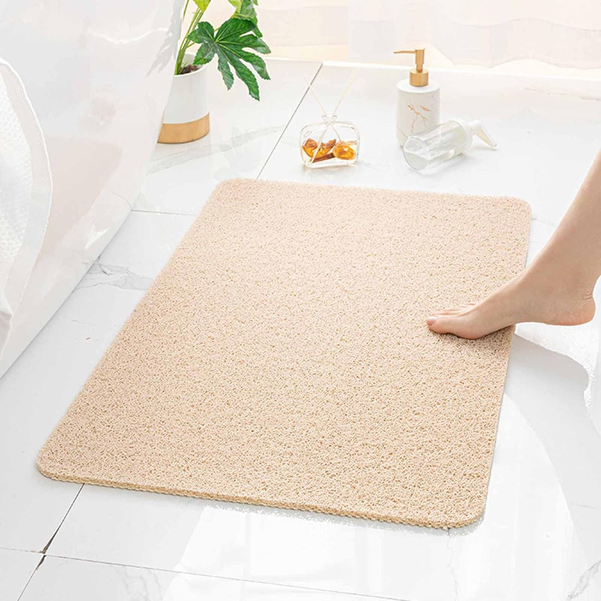 Secure Mat - The Ultimate Non-Slip Bath Mat,Non-Slip Bathtub Mat,The Secure Mat Bath Mat,for Tub,Shower,Bathroom (Beige, 40x60cm)