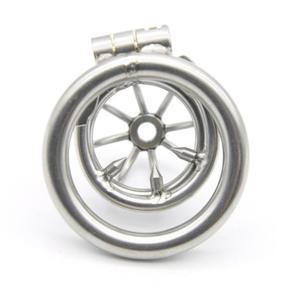 Stainless Steel Chastity Cage with Spikes, 40mm Size
