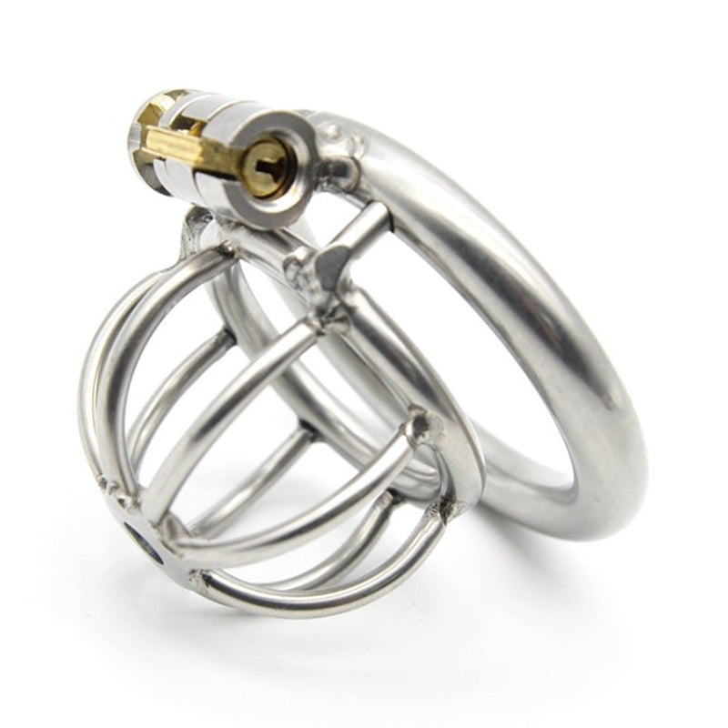 Stainless Steel Chastity Cage with Spikes, 40mm Size
