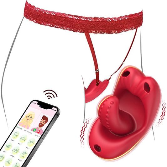 Vibrator - Dildo - Dildo Vibrator for Women | Vibrating Toy for Women with Remote Control - Vibrating Panties as a Gift for Long-Distance Relationships - Sucking and Thrusting Sensory Vibrating Toy - APP Remote Control