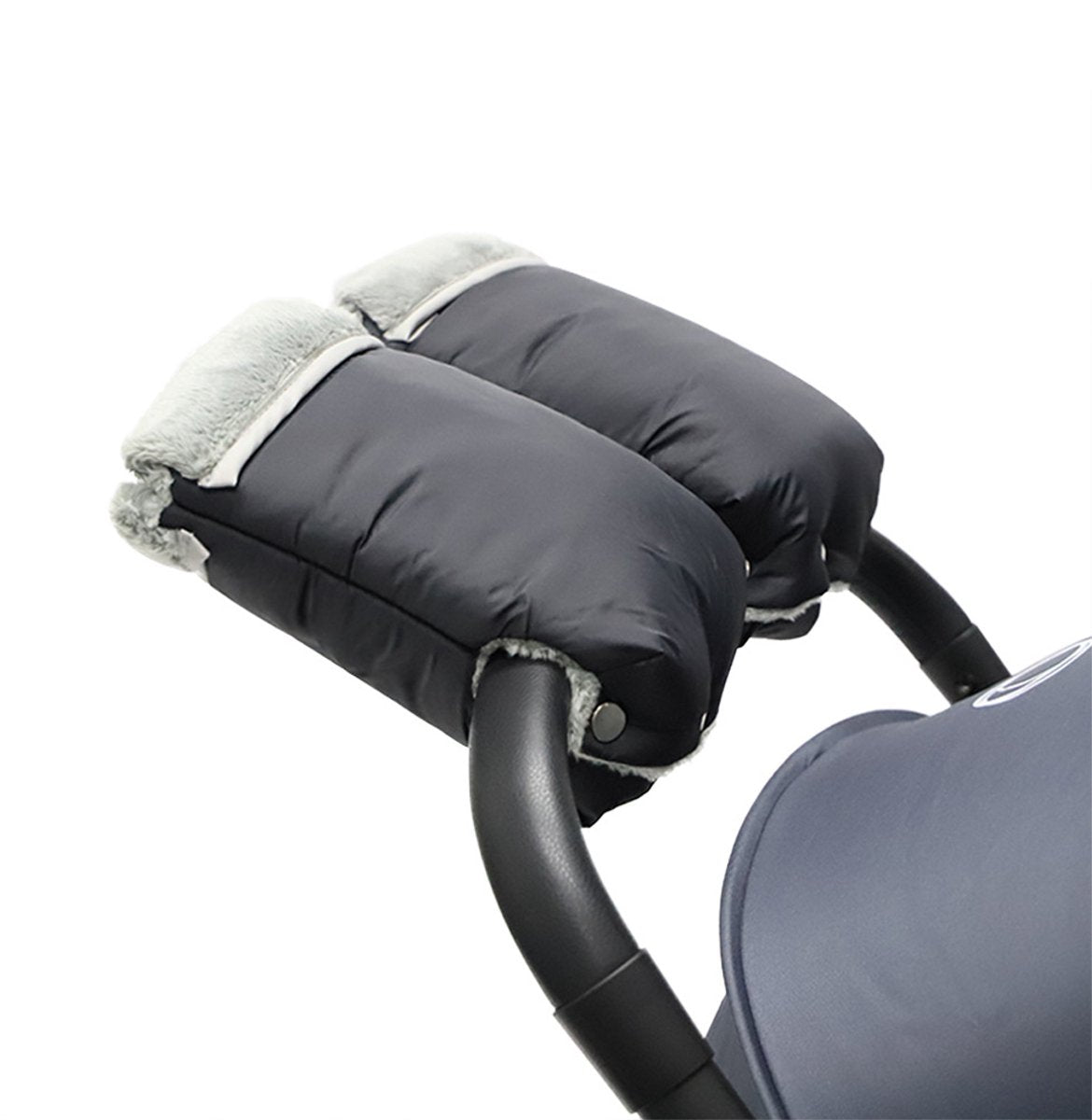Warm gloves for strollers - water-repellent gloves for winter and snowy days - cold-resistant gloves for strollers - windproof and thickened (black)