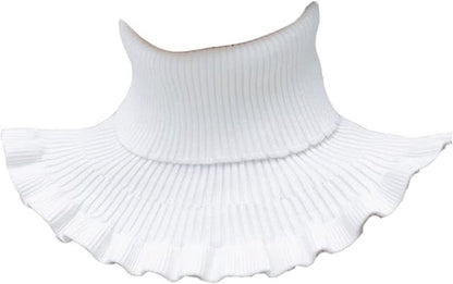 Neck Warmer - Faux Turtleneck - Knitted Warm Neck Warmer - Wearable for Everyday Use - Winter Essential for Women (White)