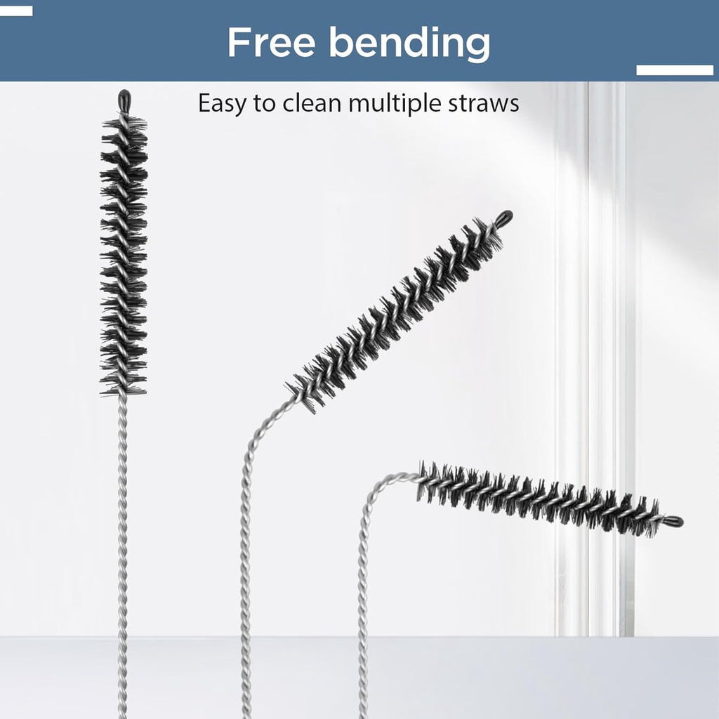10-Piece Bottle Brush - Cleaning Brush Set - for pipes, keyboards, test tubes, kettle spouts, sinks, bottles and coffee makers