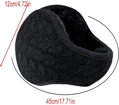 Earmuffs - Knitted Earmuffs - Earmuffs for Adults - Warm Earmuffs - Warm Winter Earmuffs - Foldable - Suitable for Outdoor Activities for Men and Women (White)