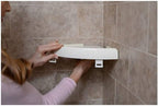 Triangular Shelf - Storage Rack - Bathroom Corner Shelf Triangular Handle Wall Mounting Bracket - Suitable for Kitchen and Bathroom Strong Suction Wall Mounted Shelf Storage Basket (No Drilling Required)