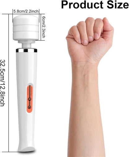 Vibrator - Dildo | Sex Toys for Couples - Sex Toys for Women - Sex Games - Sex Toys - Adult Sex Products - Powerful Vibrator, 10 Speeds, Nipple and Clitoris Stimulation - Electric Plug-In Massager (White)