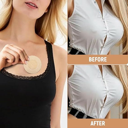 80 Invisible Nipple Shields - Disposable Nipple Shields - Nipple Shields for Women - Breathable Breast Shields - Unisex Nipple Shields - Round and Plum Shape - Off White - One Size