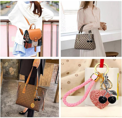 Cherry Charm Keychain - Fashion Accessory for Women's Bags - Suitable for Car Keyrings
