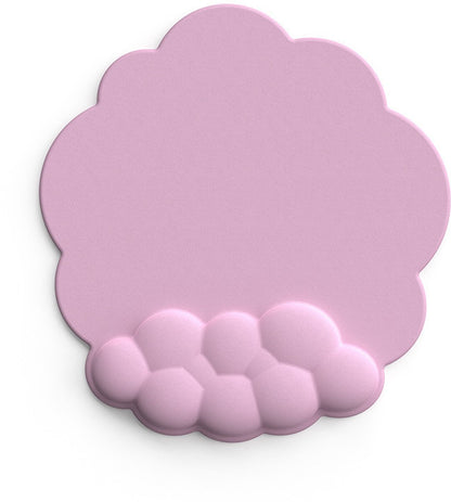 Mouse Pad - Mouse Pad with Wrist Rest - Ergonomic Mouse Pad - Mouse Pad with Leather Surface, Suitable for Computers, Laptops, Office, Home and Travel, with Non-Slip Bottom - Pink