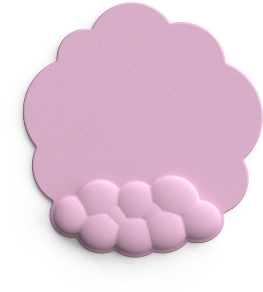 Mouse Pad - Mouse Pad with Wrist Rest - Ergonomic Mouse Pad - Mouse Pad with Leather Surface, Suitable for Computers, Laptops, Office, Home and Travel, with Non-Slip Bottom - Pink