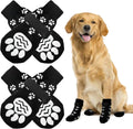 Dog Shoes - Dog Shoe Paw Pads - Non-slip Dog Socks 4-Piece Set - Dog Socks with Adjustable Shoulder Straps - Cotton Dog Socks Suitable for Small and Large Dogs - Waterproof - Non-slip - Dog Shoes (L)