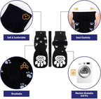 Dog Shoes - Dog Shoe Paw Pads - Non-slip Dog Socks 4-Piece Set - Dog Socks with Adjustable Shoulder Straps - Cotton Dog Socks Suitable for Small and Large Dogs - Waterproof - Non-slip - Dog Shoes (L)