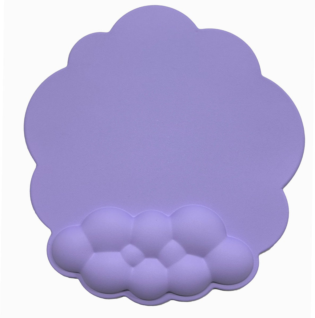 Mouse Pad - Mouse Pad with Wrist Rest - Ergonomic Mouse Pad - Mouse Pad with Leather Surface, Suitable for Computers, Laptops, Office, Home and Travel, with Non-Slip Bottom - Purple