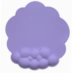Mouse Pad - Mouse Pad with Wrist Rest - Ergonomic Mouse Pad - Mouse Pad with Leather Surface, Suitable for Computers, Laptops, Office, Home and Travel, with Non-Slip Bottom - Purple