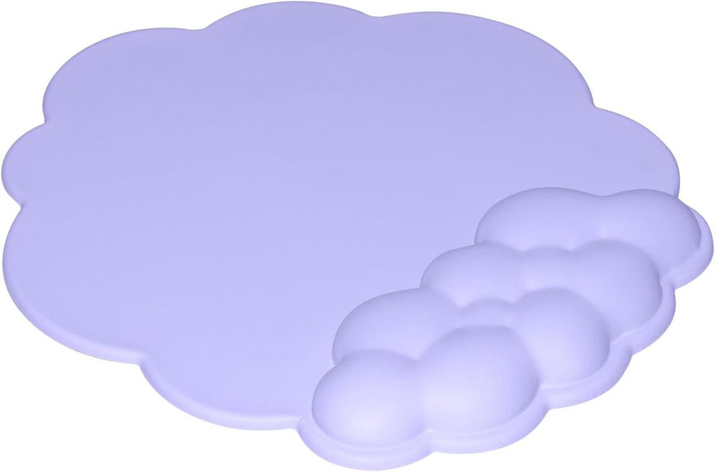 Mouse Pad - Mouse Pad with Wrist Rest - Ergonomic Mouse Pad - Mouse Pad with Leather Surface, Suitable for Computers, Laptops, Office, Home and Travel, with Non-Slip Bottom - Purple