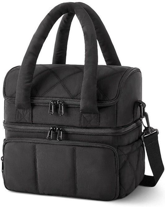 Cooler Bags - Lunch Bag - Handle Strap - Cooler Bag - Lunch Bag - Insulated Cooler Bag - Picnic Bag - Suitable for work, office, travel and picnics（Black）