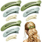 9-pack flat hair clips for women, flat claw clips for girls, suitable for thick and fine hair, 3 sizes, crocodile leather hair clips, matte hair clips, non-slip, French hair accessories