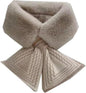 Women's Scarf - Women's Winter Scarf - Thick - Warm - Short Scarves - Plush Cross Scarves - Neck Scarves - Ultra Soft - 75x10 cm - Milk Tea Color