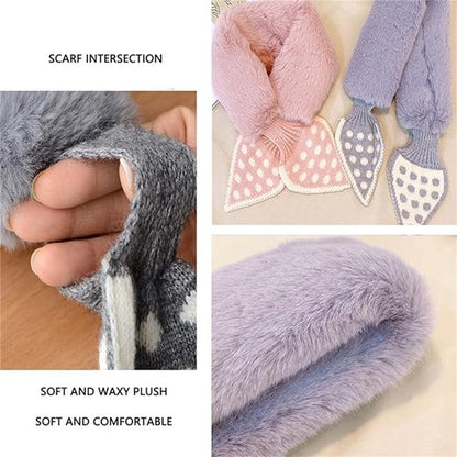 Warm scarf for autumn and winter - Soft and comfortable women's scarf with dotted pattern - Fashionable and versatile winter scarf for everyday use（Pink）
