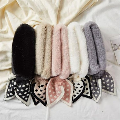 Warm scarf for autumn and winter - Soft and comfortable women's scarf with dotted pattern - Fashionable and versatile winter scarf for everyday use（Pink）