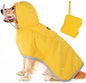 Dog Raincoat - Adjustable - Transparent Hood - Double Layer Dog Raincoat - Reflective Stripes - Storage Compartment - Dog Poncho - XXL