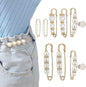 Safety pins - (8 pcs) - Pins - Decorative pins - Brooches - Can be used to fasten clothes, trousers, skirts, vests, necklaces, imitation pearl brooches - Suitable for women and girls - Extension for safety trousers