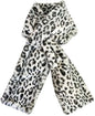 Scarf with Concealed Zipper Pocket - Secure Storage Pocket for Keys & Cards - Downy Soft & Warm - Leopard Print