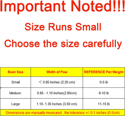 Dog Boots - Waterproof - Small and Medium Dogs - Yellow - Medium - 4 pcs