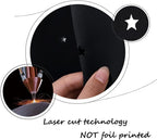 Hollow Star Blackout Kids Curtain, Single Laser-Cut Nursery Window Panel for Bedroom and Playroom, Black, 132 x 160 cm