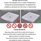Square Non-Slip Shower Mat with Suction Cups and Drain Holes, Soft Machine-Washable Bathtub Mat for Shower Stalls, Clear Grey, 53.3 x 53 cm