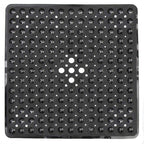 Shower Stall Mat Non-Slip, Soft Square Bath Mat for Shower with Suction Cups and Drain Holes, Stall Floor Mats for Bathroom, Machine Washable