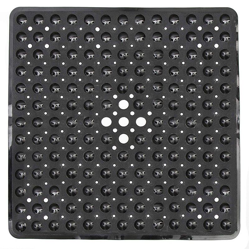 Shower Stall Mat Non-Slip, Soft Square Bath Mat for Shower with Suction Cups and Drain Holes, Stall Floor Mats for Bathroom, Machine Washable