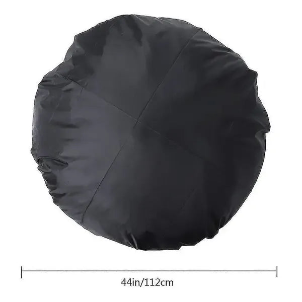 1 Piece Round Grill Cover, Waterproof Dustproof Outdoor Fire Pit and BBQ Protector for Patio and Garden Use, Black, 112 cm