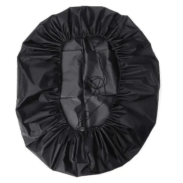 1 Piece Round Grill Cover, Waterproof Dustproof Outdoor Fire Pit and BBQ Protector for Patio and Garden Use, Black, 112 cm