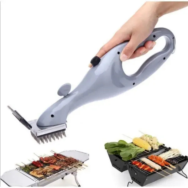 Steam Grill Cleaning Brush, 360-Degree Stainless Steel Bristle Cleaner for BBQ Grates, Gas and Charcoal Grills, Grey