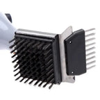 Steam Grill Cleaning Brush, 360-Degree Stainless Steel Bristle Cleaner for BBQ Grates, Gas and Charcoal Grills, Grey