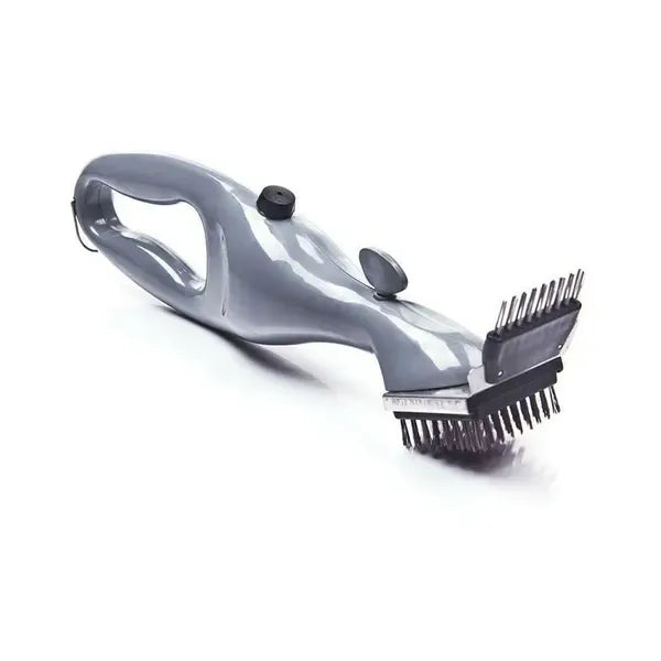 Steam Grill Cleaning Brush, 360-Degree Stainless Steel Bristle Cleaner for BBQ Grates, Gas and Charcoal Grills, Grey