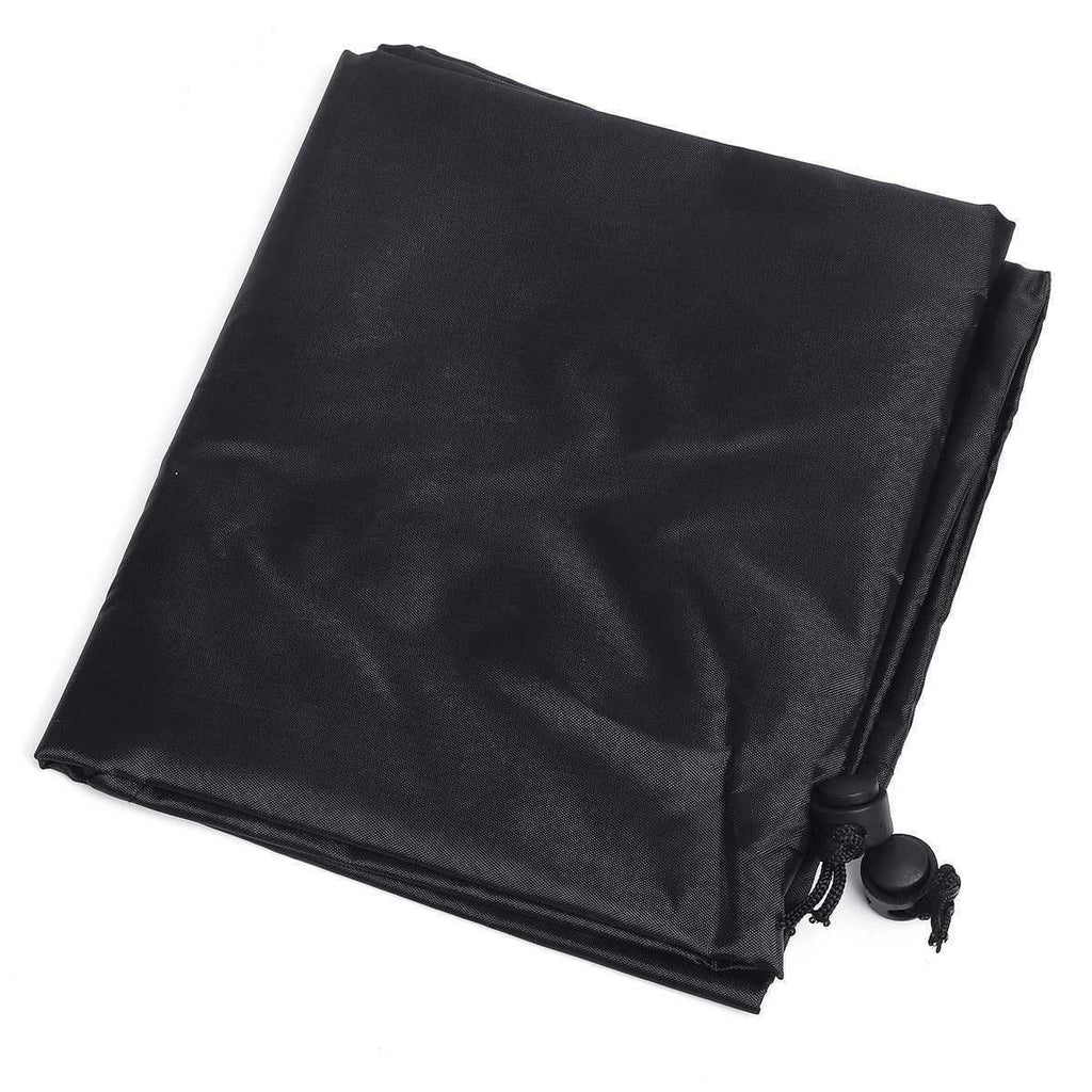 1 Piece Waterproof Round Barbecue grill cover, UV-Resistant Outdoor Patio and Backyard Protector with Drawstring, Black, 112 cm