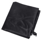 1 Piece Waterproof Round Barbecue grill cover, UV-Resistant Outdoor Patio and Backyard Protector with Drawstring, Black, 112 cm